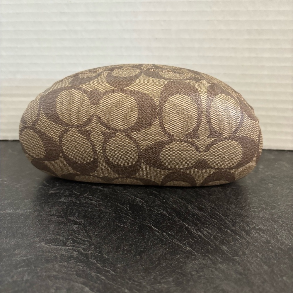 Coach hard clamshell sunglasses case signature coated canvas